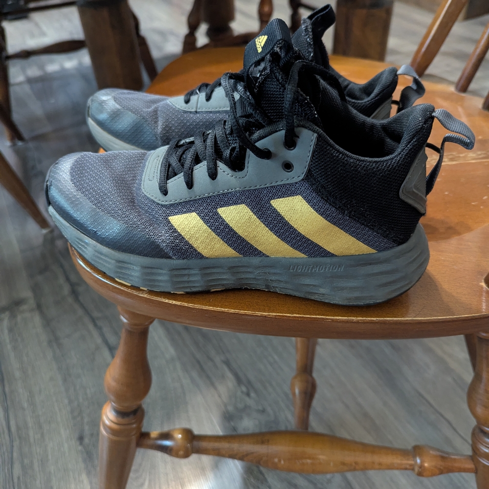 Adidas Black and Gold Running Shoes